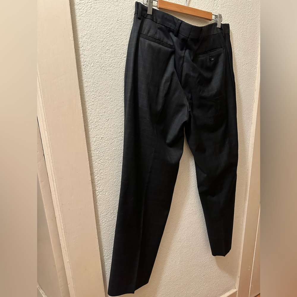 Banana Republic Dress Pants Men Black Wool Modern Fit Size 35X32